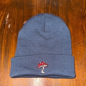 Port and Company Beanie with Mushroom Embroidery - Slate Blue streetwear